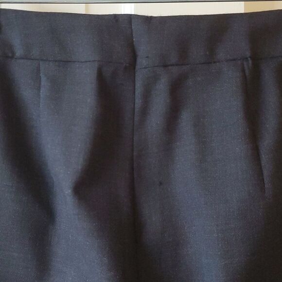 MAX MARA GRAY WOOL PANTS ALTERED SMALL CAREER STRAIGHT LEG - Picture 4 of 10